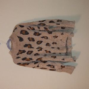 Animal print 2X Fuzzy Soft Sweater